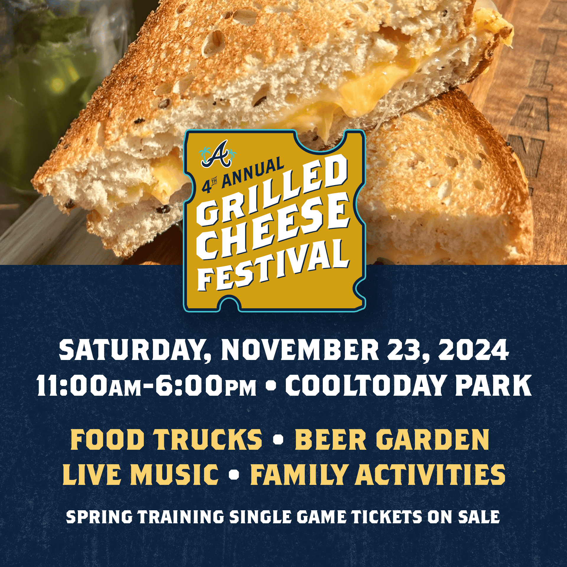 Grilled Cheese Festival returns November 23 with Food Trucks Live Music Beer Garden Family Activities