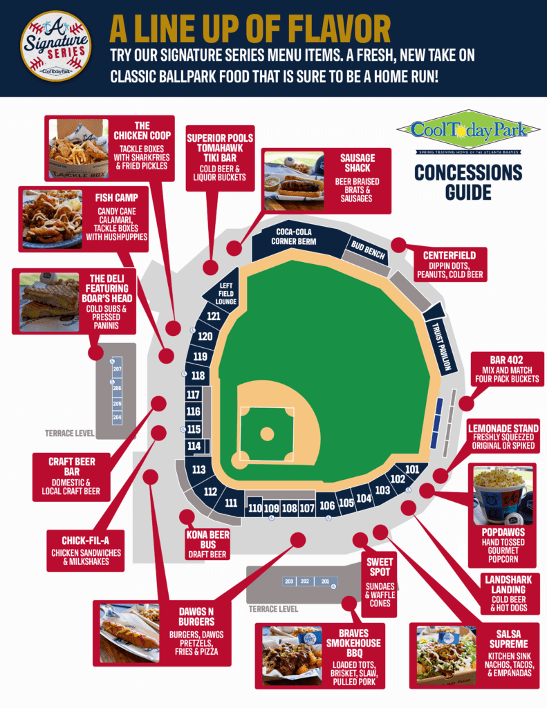 SunTrust Park map: Seating chart, gates and entrances  Suntrust park,  Baseball park, Atlanta braves stadium